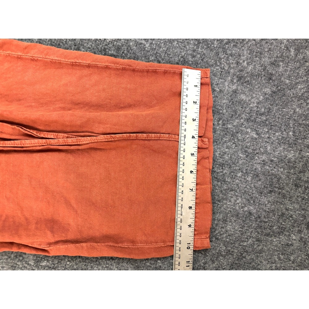 YFB Women's Rust Wide Leg Cropped Pants Elastic Waist Boho Medium - Picture 6 of 16